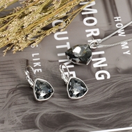 Show details for Charming Black Zinc Alloy Necklace and Earring Set As a Gift Show details for Charming Black Zinc Alloy Necklace and Earring Set As a Gift