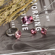 Show details for Beautiful Swarovski Element Purple 3 Piece Jewelry Set Show details for Beautiful Swarovski Element Purple 3 Piece Jewelry Set