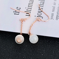 Picture of Classic White Dangle Earrings with Fast Shipping