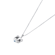 Picture of Fashion Cubic Zirconia Platinum Plated Pendant Necklace