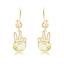Show details for Copper or Brass Gold Plated Dangle Earrings in Exclusive Design