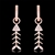 Picture of Low Price Rose Gold Plated Cubic Zirconia Dangle Earrings