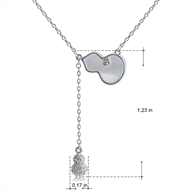 Picture of Good Quality Cubic Zirconia Platinum Plated Pendant Necklace