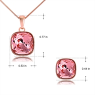 Picture of Classic Pink Necklace and Earring Set with 3~7 Day Delivery