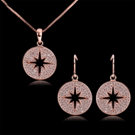 Picture of Classic Copper or Brass Necklace and Earring Set with Beautiful Craftmanship