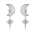 Picture of Beautiful Cubic Zirconia Platinum Plated Dangle Earrings