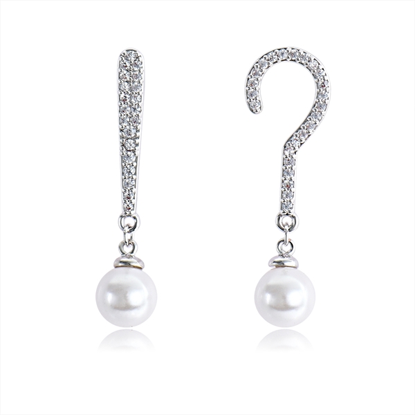 Picture of New Season White Casual Dangle Earrings with SGS/ISO Certification