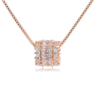 Picture of Shop Rose Gold Plated Cubic Zirconia Pendant Necklace with Wow Elements