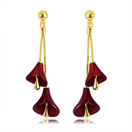 Picture of Good Enamel Gold Plated Dangle Earrings