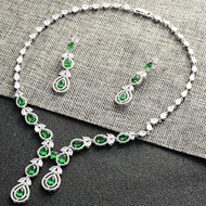 Show details for Casual Platinum Plated Necklace and Earring Set with Fast Shipping Show details for Casual Platinum Plated Necklace and Earring Set with Fast Shipping