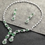 Show details for Casual Platinum Plated Necklace and Earring Set with Fast Shipping