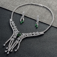Show details for Luxury Platinum Plated Necklace and Earring Set with Worldwide Shipping Show details for Luxury Platinum Plated Necklace and Earring Set with Worldwide Shipping