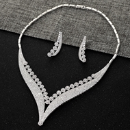 Show details for Latest Big White Necklace and Earring Set Show details for Latest Big White Necklace and Earring Set