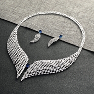 Show details for Beautiful Cubic Zirconia Casual Necklace and Earring Set Show details for Beautiful Cubic Zirconia Casual Necklace and Earring Set