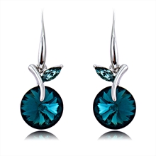 Show details for Pretty Artificial Crystal Platinum Plated Dangle Earrings