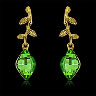 Picture of Bulk Gold Plated Green Dangle Earrings Exclusive Online