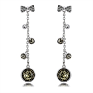 Picture of Great Artificial Crystal Blue Dangle Earrings