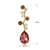 Picture of Pretty Artificial Crystal Pink Dangle Earrings