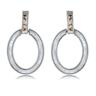 Picture of Featured White Classic Dangle Earrings with Full Guarantee