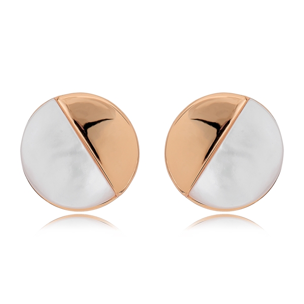 Picture of Brand New White Shell Stud Earrings with Full Guarantee