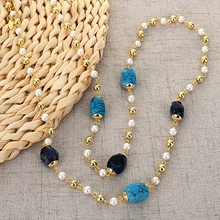 Show details for Wholesale Gold Plated Zinc Alloy Long Chain Necklace with No-Risk Return