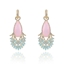 Show details for Copper or Brass Pink Dangle Earrings at Super Low Price