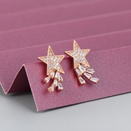 Picture of Fashion Cubic Zirconia Rose Gold Plated Stud Earrings