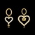 Picture of Origninal Love & Heart Gold Plated Dangle Earrings