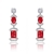 Picture of Beautiful Cubic Zirconia Platinum Plated Dangle Earrings