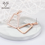 Picture of Low Cost Rose Gold Plated Artificial Crystal Dangle Earrings