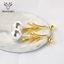 Show details for Great Medium Gold Plated Dangle Earrings