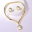 Show details for Dubai Rose Gold Plated Necklace and Earring Set Online Only