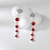 Picture of Recommended Red Platinum Plated Dangle Earrings from Top Designer