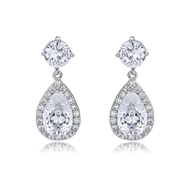 Picture of Beautiful Cubic Zirconia White Dangle Earrings