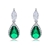 Picture of New Season Green Cubic Zirconia Dangle Earrings with SGS/ISO Certification