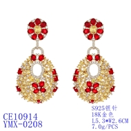 Picture of Low Cost Gold Plated Luxury Dangle Earrings with Low Cost