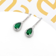 Picture of Nice Cubic Zirconia Green Dangle Earrings from Editor Picks