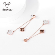 Picture of Most Popular Artificial Crystal Rose Gold Plated Dangle Earrings