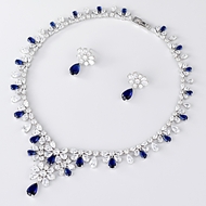 Show details for Origninal Big Platinum Plated 2 Piece Jewelry Set Show details for Origninal Big Platinum Plated 2 Piece Jewelry Set