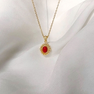 Picture of 925 Sterling Silver Red Pendant Necklace Online Only