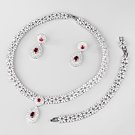 Show details for Copper or Brass Platinum Plated 3 Piece Jewelry Set with Unbeatable Quality Show details for Copper or Brass Platinum Plated 3 Piece Jewelry Set with Unbeatable Quality