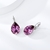 Picture of Best Swarovski Element Purple Small Hoop Earrings