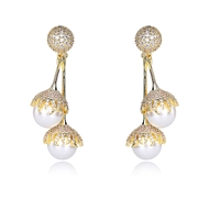 Picture of Sparkly Big White Dangle Earrings