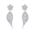 Picture of Low Cost Platinum Plated Cubic Zirconia Dangle Earrings with Low Cost