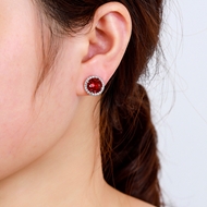 Picture of Staple Medium Red Stud Earrings