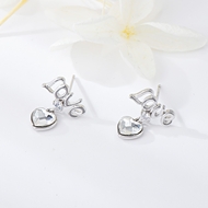 Show details for Great Swarovski Element Platinum Plated Stud Earrings Show details for Great Swarovski Element Platinum Plated Stud Earrings