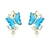 Picture of Fashion Cubic Zirconia Blue Dangle Earrings