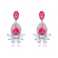 Show details for Designer Platinum Plated Cubic Zirconia Dangle Earrings with No-Risk Return
