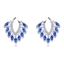 Show details for Eye-Catching Blue Platinum Plated Dangle Earrings with Member Discount