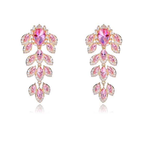 Picture of Low Price Gold Plated Cubic Zirconia Dangle Earrings from Trust-worthy Supplier